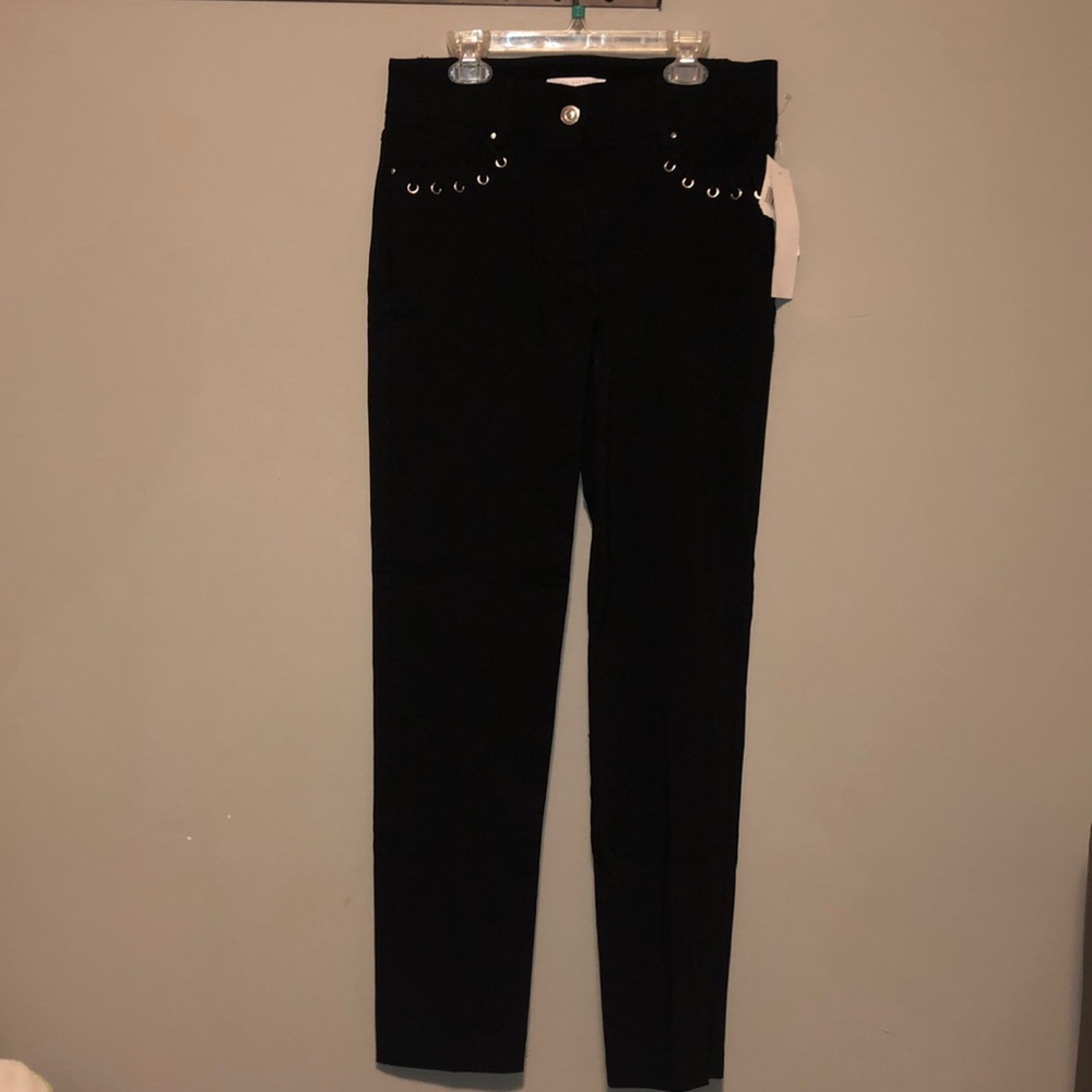 Black skinny dress pants